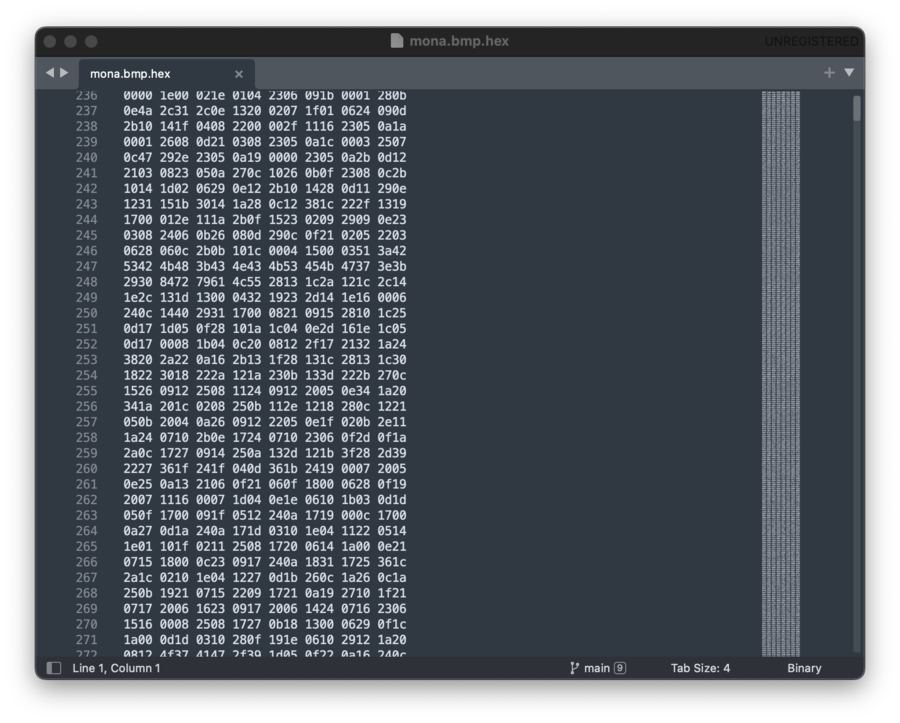 hex values