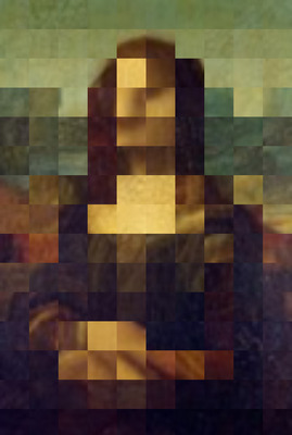 mona lisa made of squares