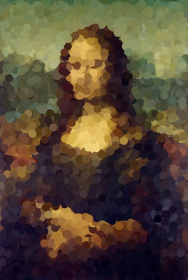 pointalism mona lisa